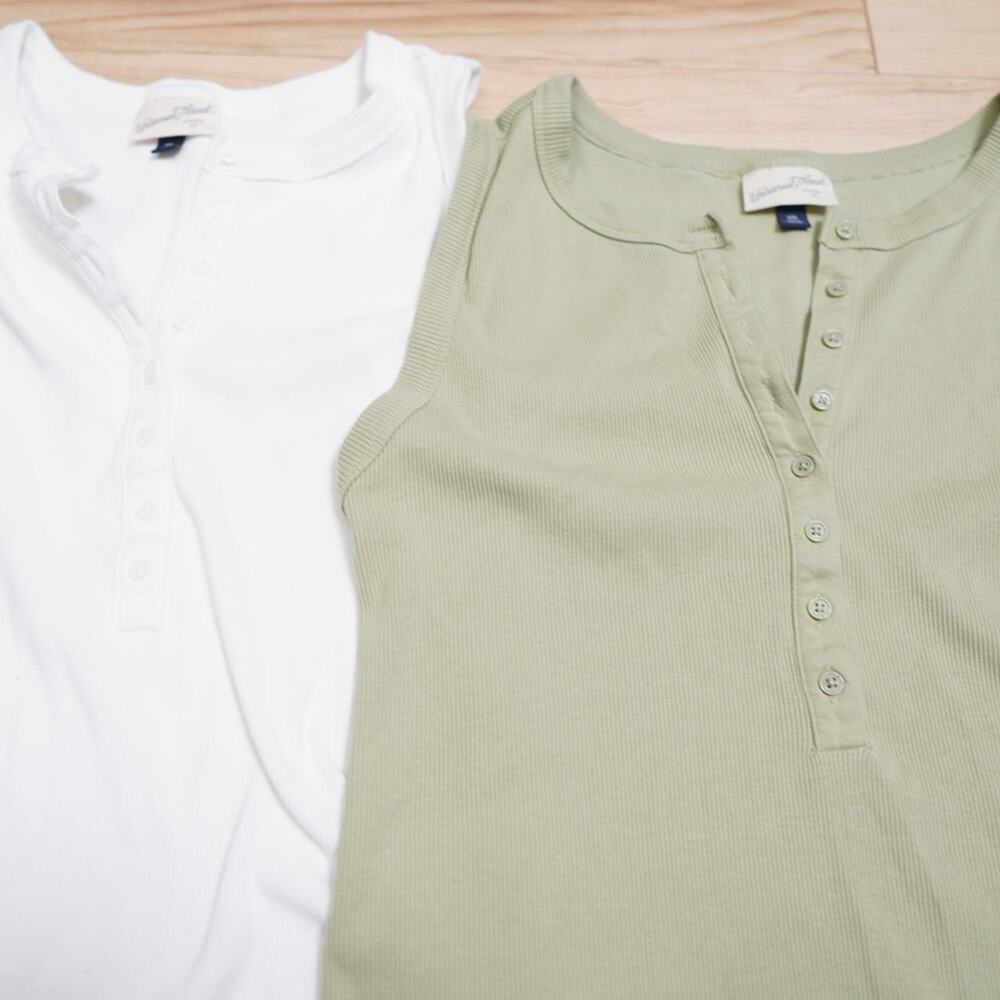 Universal Thread Ribbed Henley Tank Set XL - Picture 2 of 6